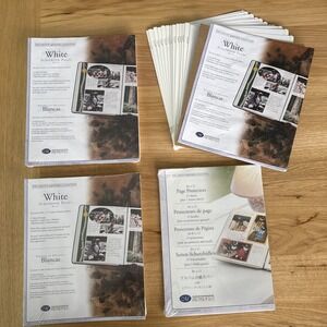 Creative Memories 8-1/2 x11 WHITE Scrapbook Pages 45 Pages + 15 Protectors